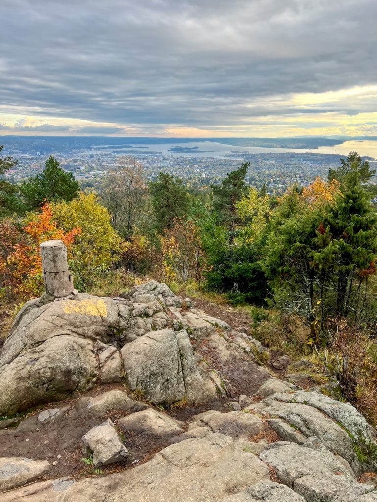 View of Oslo from Vettakollen viewpoint