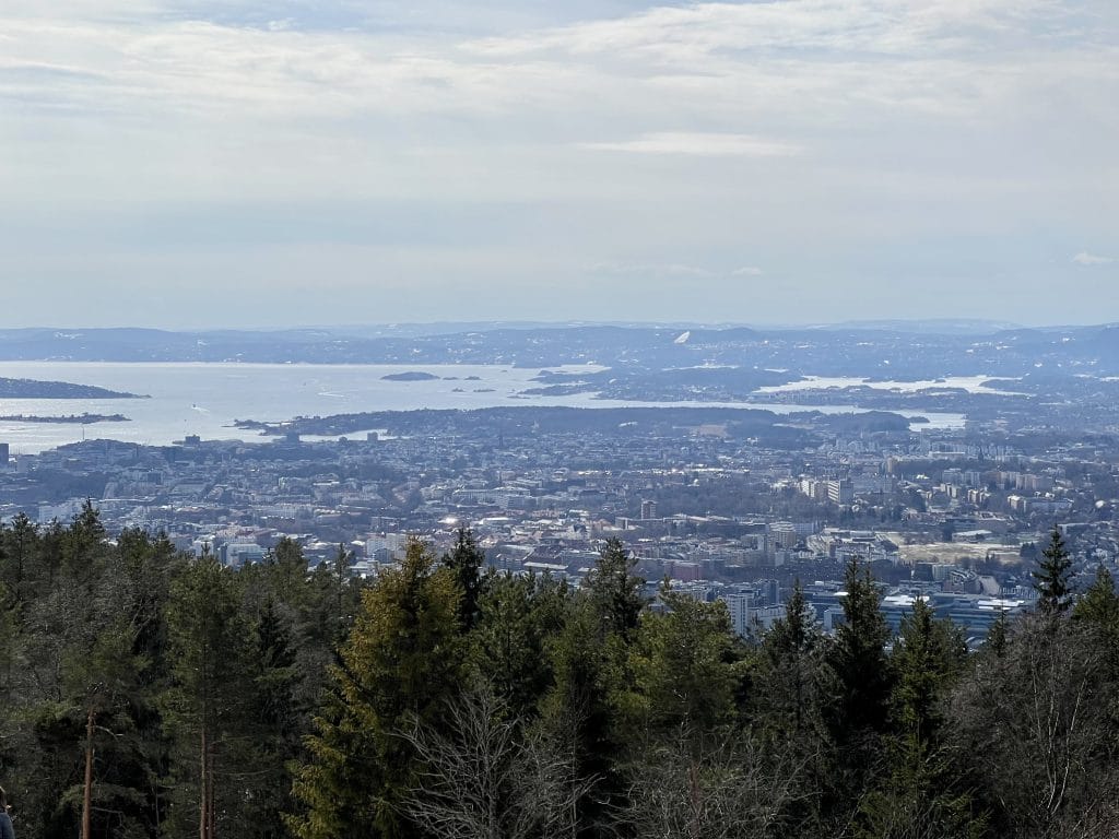 The view from Grefsenkollen Restaurant